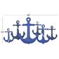 Maple and Jade 24" x 48" Anchor Indoor Outdoor Home Wall Decor with Detailing in White and Blue, , large