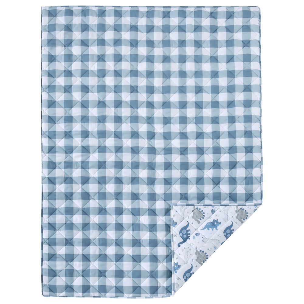 Levtex Dino 5-Piece Toddler Bedding Set in Blue, Grey and White, , large