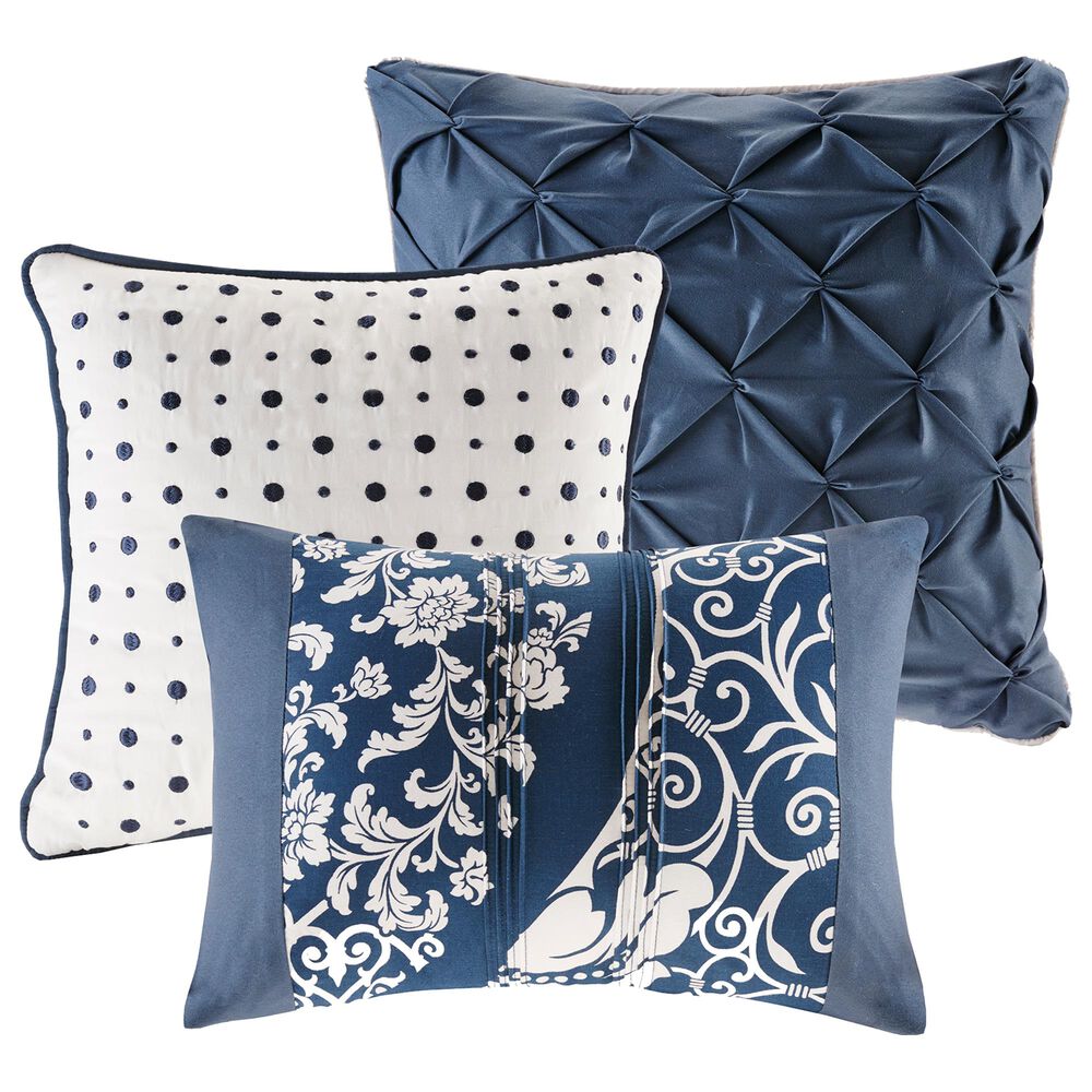 Hampton Park Vienna 7-Piece California King Comforter Set in Indigo, , large