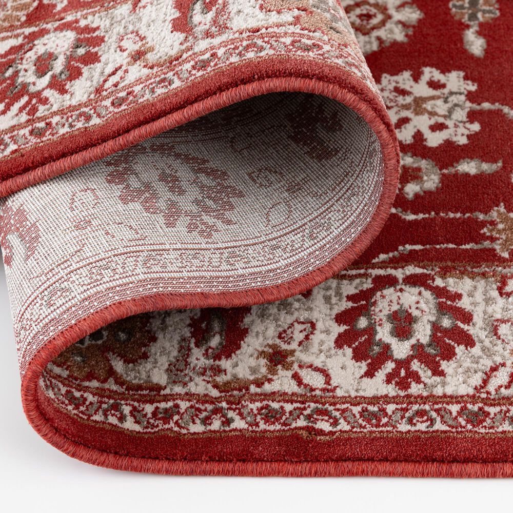 Central Oriental Rooted Cinnabar 5'3" x 7'7" Area Rug, , large
