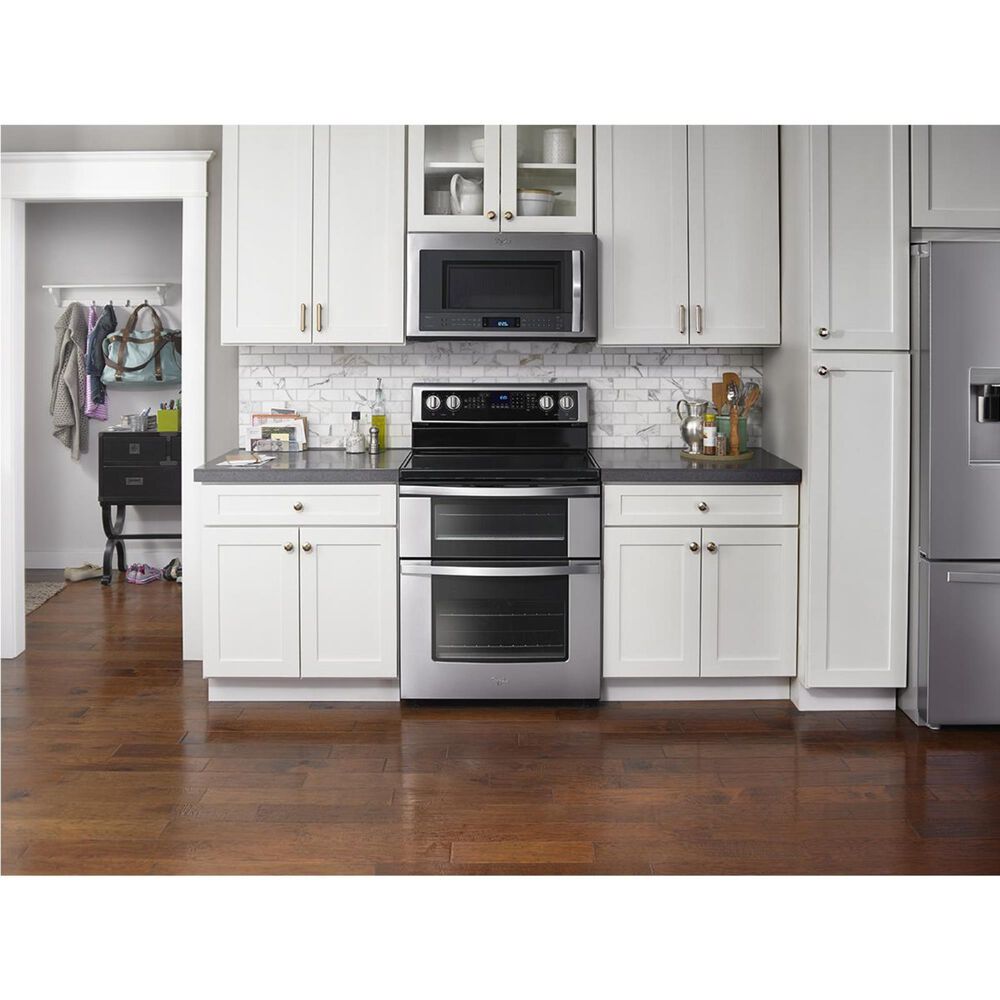 Whirlpool 6.7 Cu. Ft. Freestanding Electric Double Oven Range with Convection in Stainless Steel, , large