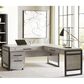 Wycliff Bay Mason L-Shaped Desk in Gray and Black, , large