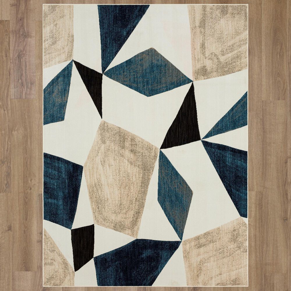 Stacy Garcia Home Fletcher 5&#39;3&quot; x 7&#39;10&quot; Indigo Area Rug, , large
