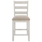 Ashley Skempton 7-Piece Counter Height Dining Set in White and Light Brown, , large