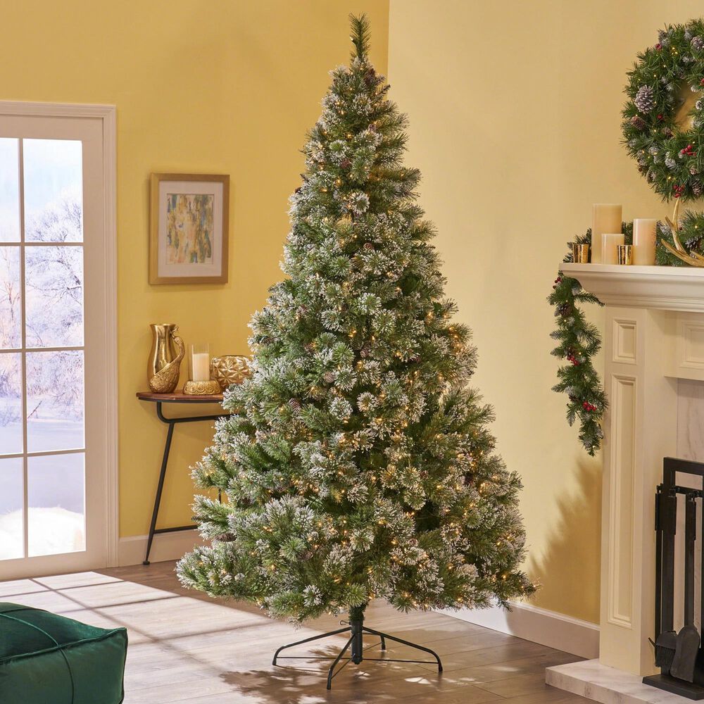 Noble House 7' Cashmere Pine Medium Christmas Tree in Green NFM