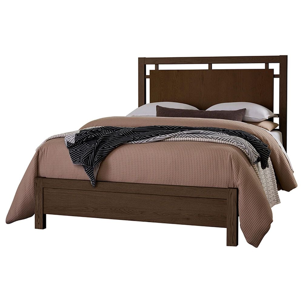 Viceray Collections Lodge and Loft Queen Floating Panel Bed in Dark Oak, , large