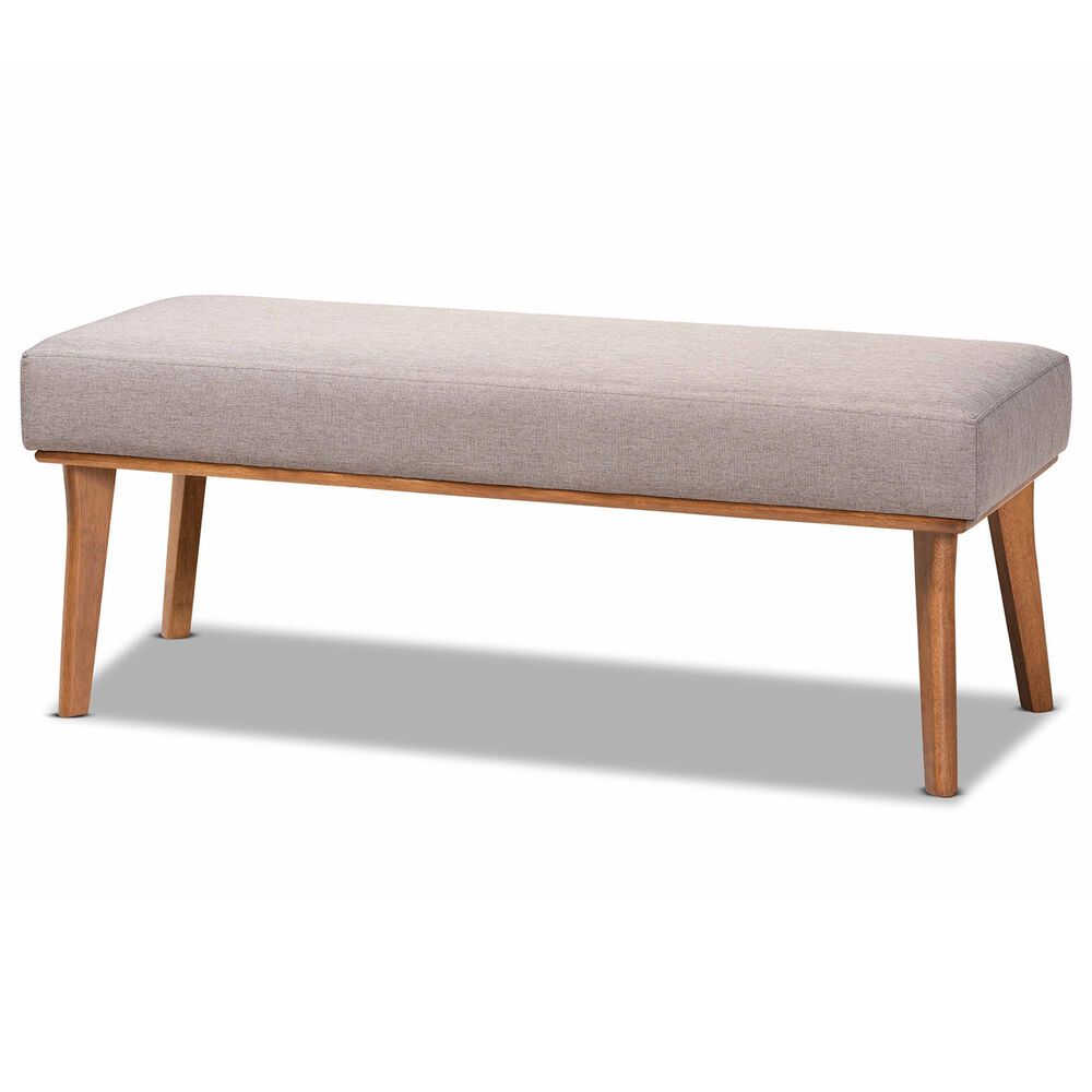 Baxton Studio Odessa Dining Bench in Walnut Brown, , large