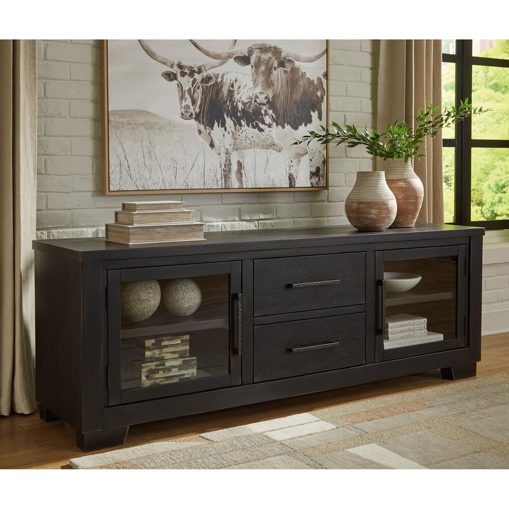 Ashley Galliden 80&quot; TV Stand in Black, , large
