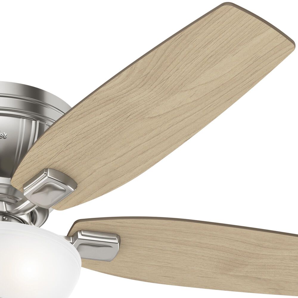 Hunter Kenbridge Low Profile 52&quot; Ceiling Fan with LED Lights in Brushed Nickel, , large