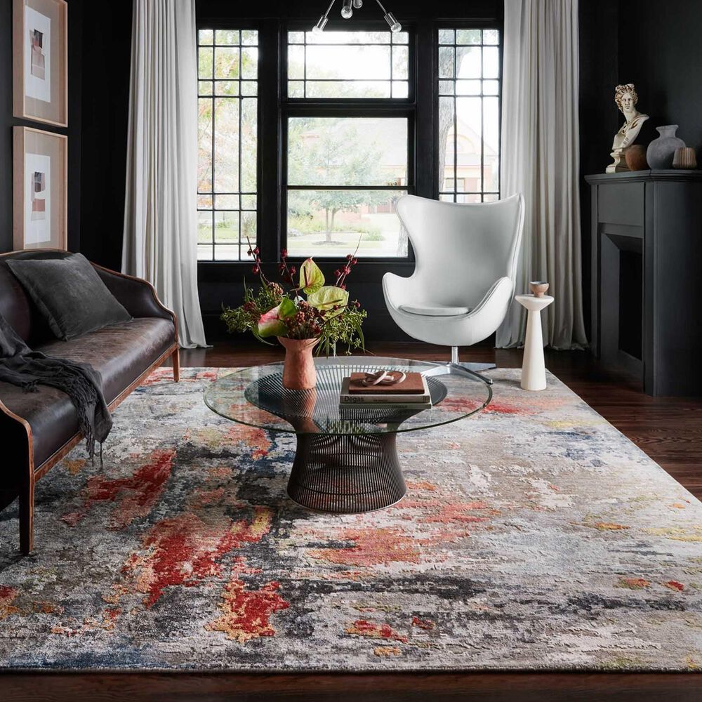 Loloi Elixir 5&#39;6&quot; x 8&#39;6&quot; Grey and Multicolor Area Rug, , large