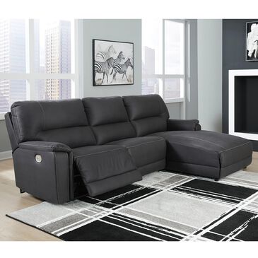 Signature Design by Ashley Henefer 3-Piece Power Reclining Sectional Set in Midnight, , large