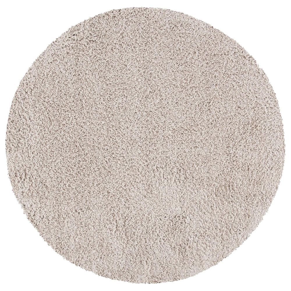 Safavieh Venus Shag 2"7" Round Taupe Area Rug, , large