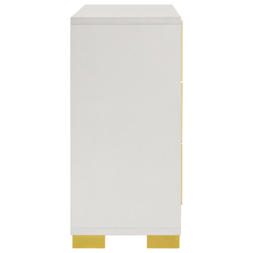 Pacific Landing Marceline 6-Drawer Dresser in White and Gold, , large