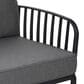 Hearth and Haven 2-Piece Patio Conversation Set with Dark Gray Cushion in Black, , large