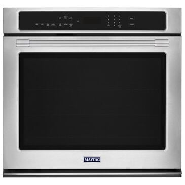Maytag 30" Single Electric Wall Oven with Convection in Stainless Steel, , large