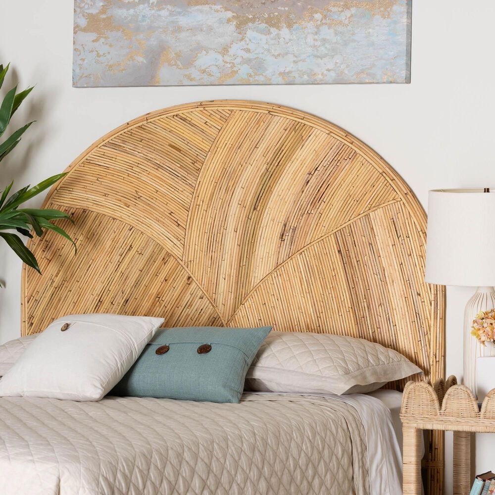 Baxton Studio Seana King Panel Headboard in Honey, , large