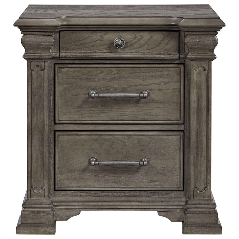Mayberry Hill Kings Court 5 Piece King Storage Bedroom Set in Grey, , large