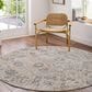 Surya Brunswick 5"3" Round Taupe, Light Beige, Olive, Gray and Deep Teal Area Rug, , large