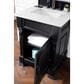 James Martin Vanities Brookfield 26" Single Bathroom Vanity in Antique Black with 3 cm Carrara White Marble Top and Rectangle Sink, , large