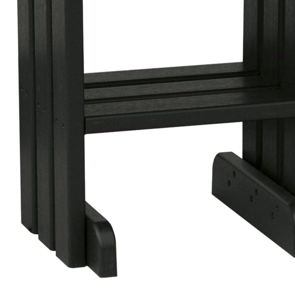 Amish Orchard Oval Outdoor End Table in Cherrywood and Black, , large