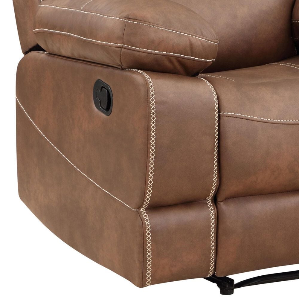 Steve Silver Rudger Manual Recliner in Chestnut Brown, , large