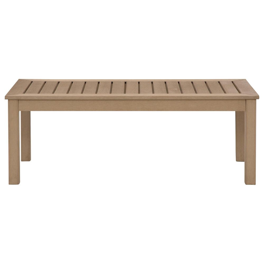 Ashley Hallow Creek Outdoor Cocktail Table in Driftwood, , large