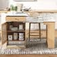 HOMLUX 60" Kitchen Island in Natural, , large
