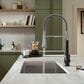 Kohler Tone Semi-Professional Pull-Down Kitchen Sink Faucet in Polished Chrome and Matte Black, , large