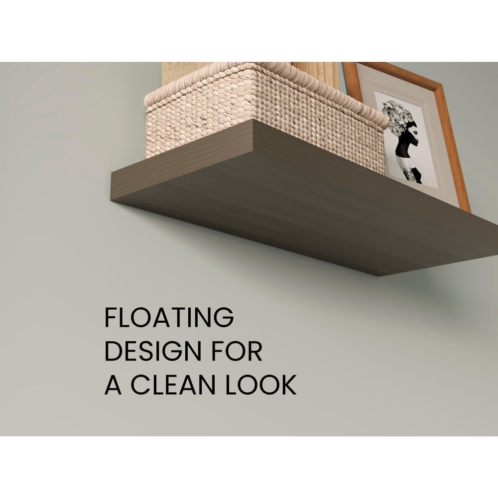 Hearth and Haven 32" Floating Wall Shelf in Olive (Set of 2), , large