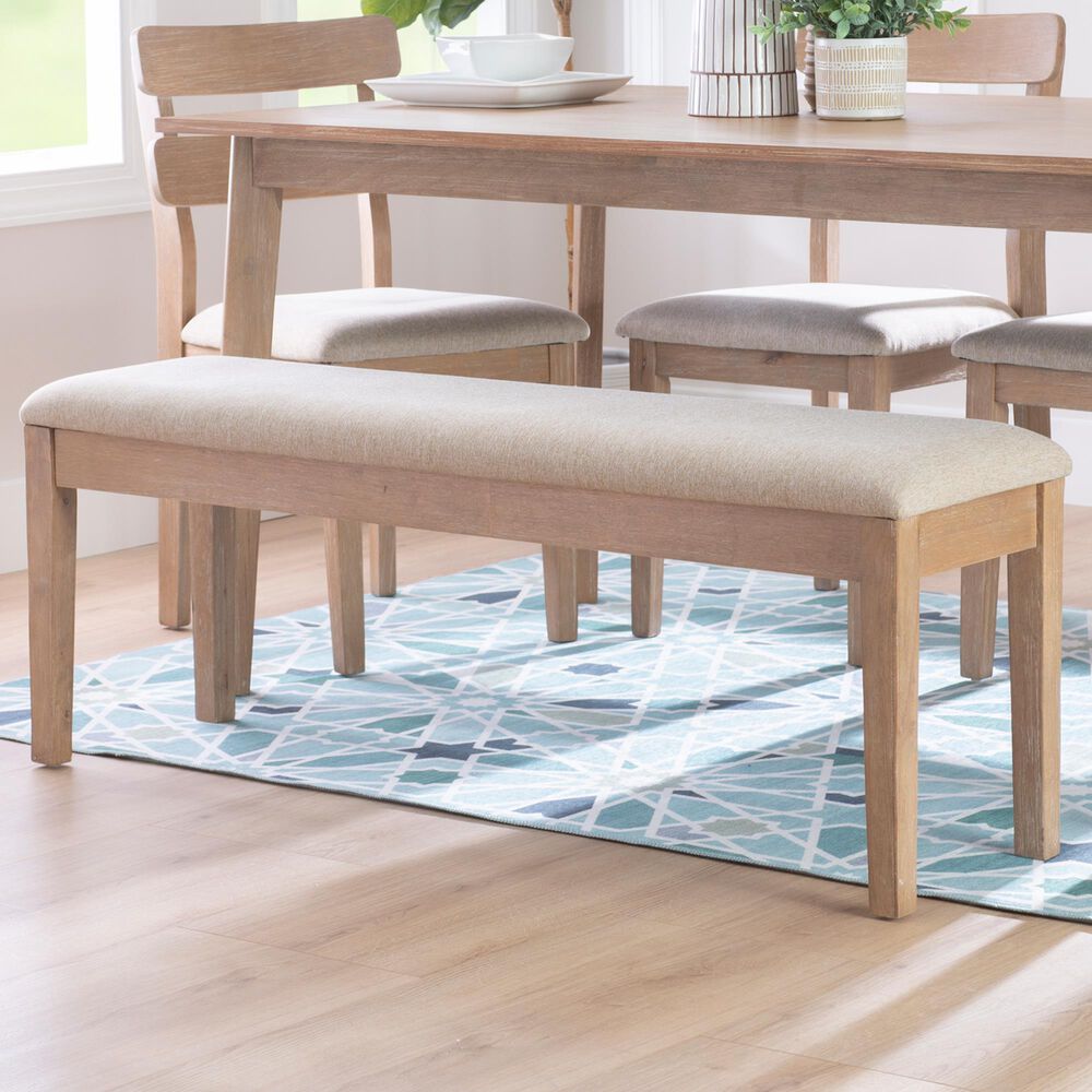 Linon Home Decor Drury Bench in Natural, , large