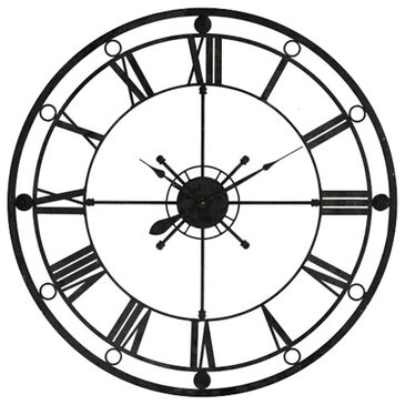 Yosemite Home Decor Tower Wall Clock in Rustic Black, , large