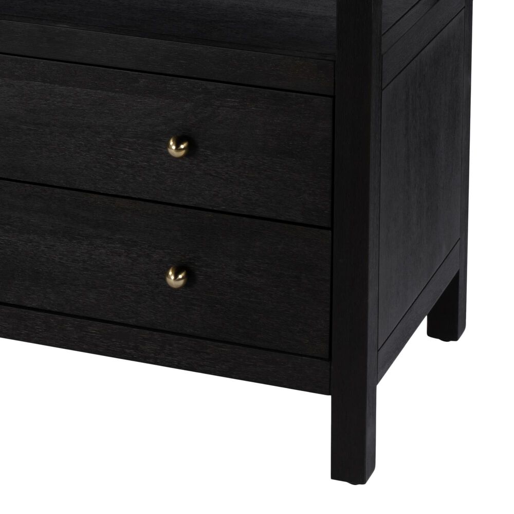 Butler Specialty Company Nora 2-Drawer Wide Nightstand with Open Shelf in Coffee Brown, , large