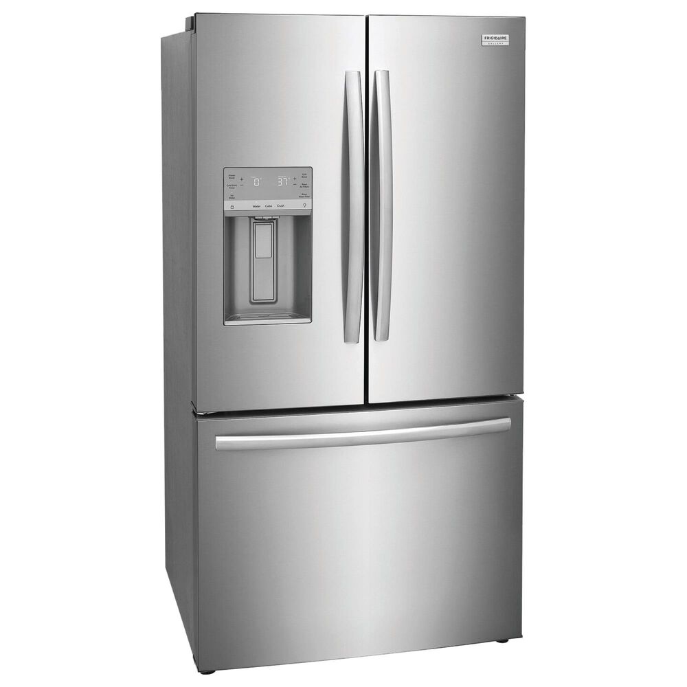 Frigidaire Gallery 3 Piece Kitchen Package with 27.8 Cu. Ft. French Door Refrigerator, 30&quot; Front Control Gas Range with Total Convection, and 24&quot; Built-In Bar Handle Dishwasher with CleanBoost in Stainless Steel, , large