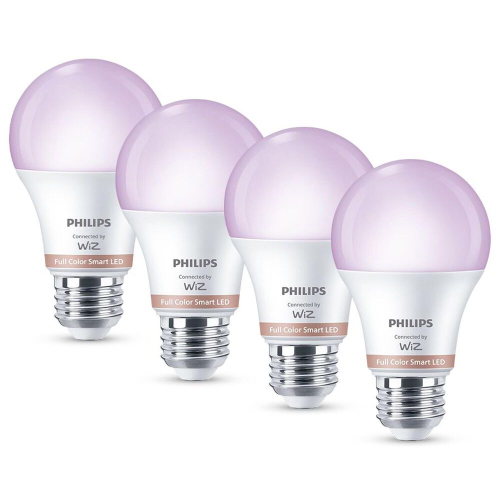Phillips Hue 60-Watt Smart LED RGB A19 Bulb in White (Set of 4), , large