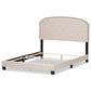 Baxton Studio Lexi King Panel Bed in Light Beige, , large