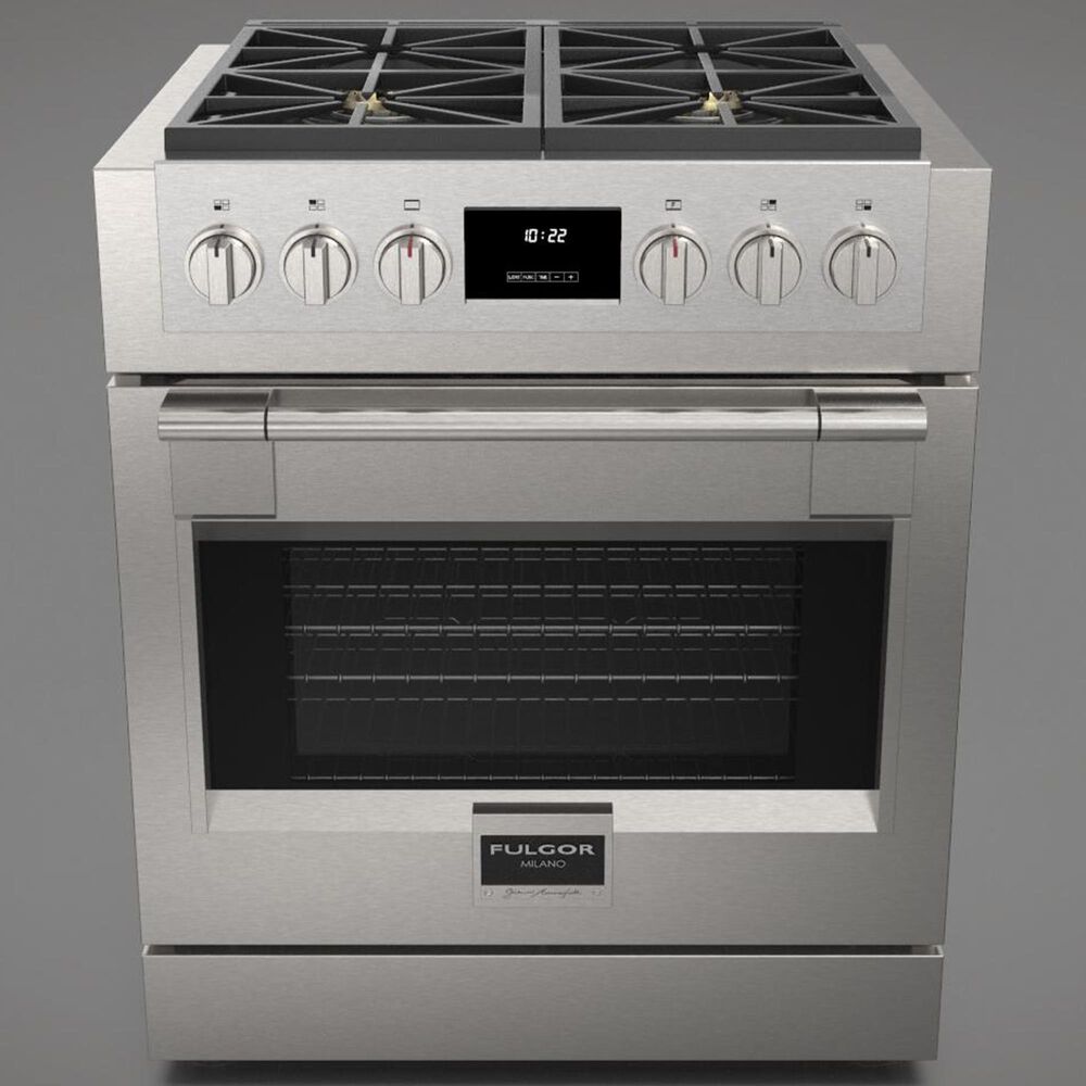 Fulgor Milano Sofia 3.6 Cu. Ft. 30&quot; Professional Dual Fuel Range in Stainless Steel, , large
