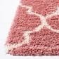Safavieh Venus Shag 4" x 6" Pink and Ivory Area Rug, , large