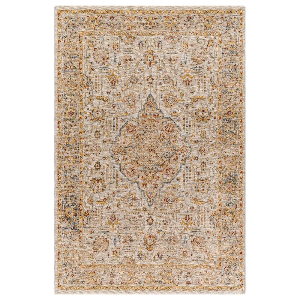 Surya Mona Lisa 2"7" x 4" Light Sage, Tan, Mustard, Olive, Brick Red, Dark Blue and Burgundy Area Rug, , large