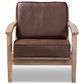 Baxton Studio Sigrid Arm Chair in Dark Brown, , large