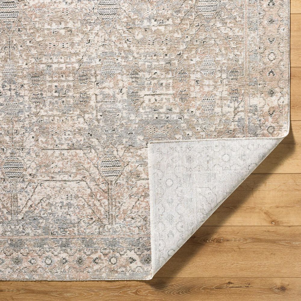 Surya Poetry Cream, Light Slate, Sage, Light Sage, Tan and Slate 2&#39;7&quot; x 10&#39; Runner, , large