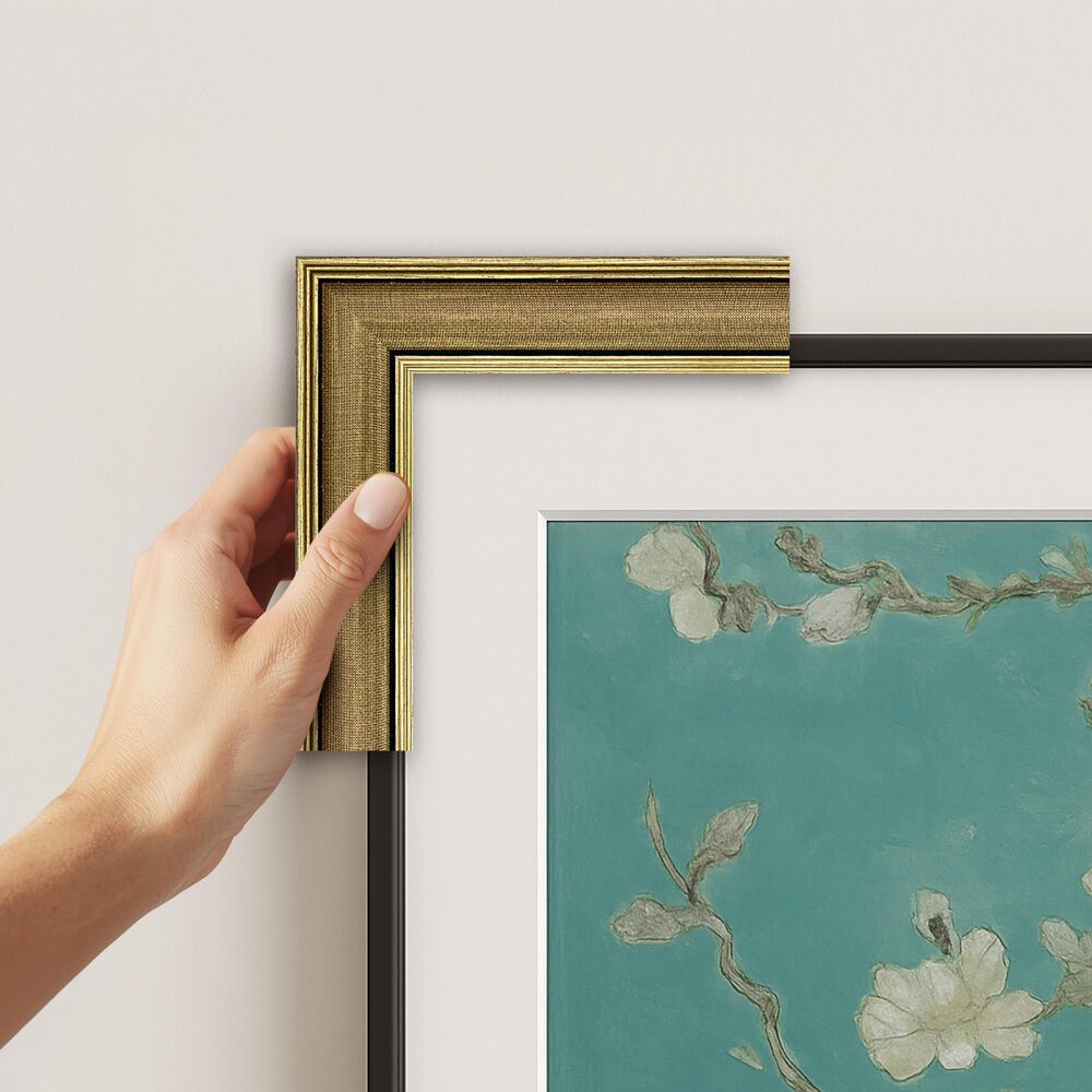 Deco TV Frames Slim 43" Frame Bezel for Samsung the Frame TV in Industrial Brass, , large