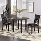 New Heritage Gia 3-Piece Round Drop Leaf Dining Set in Ebony, , large