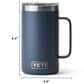 YETI Rambler 24 Oz Mug with MagSlider Lid in Cape Taupe, , large