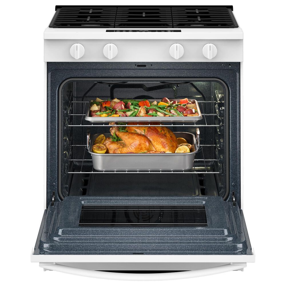Whirlpool 30" Gas Smart Range in White, , large