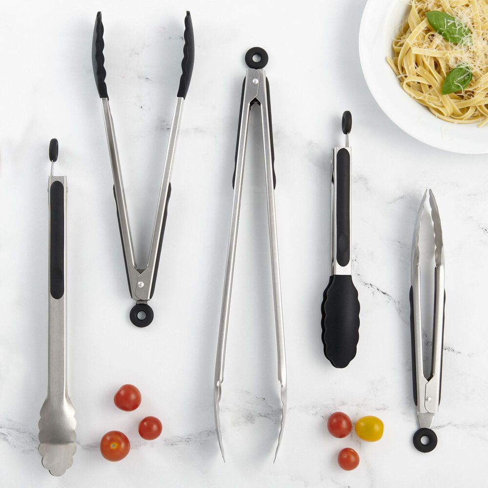Cutlery-Pro 9&quot; Cutlery-Pro Tong in Stainless Steel and Black, , large