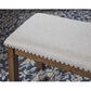 Ashley Moriville Upholstered Bench in Beige, , large