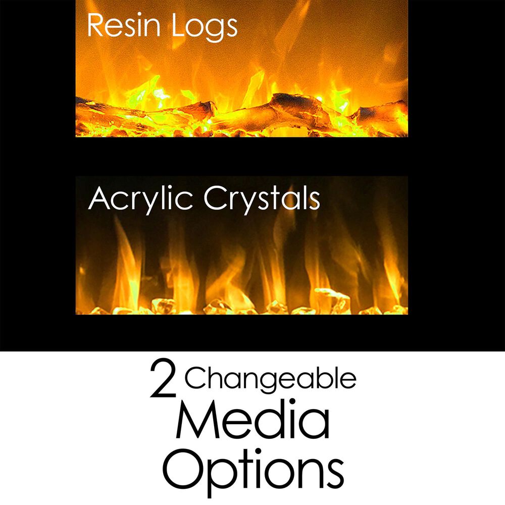 Timberlake Hastings Home 50&quot; Electric Wall Fireplace in Black, , large