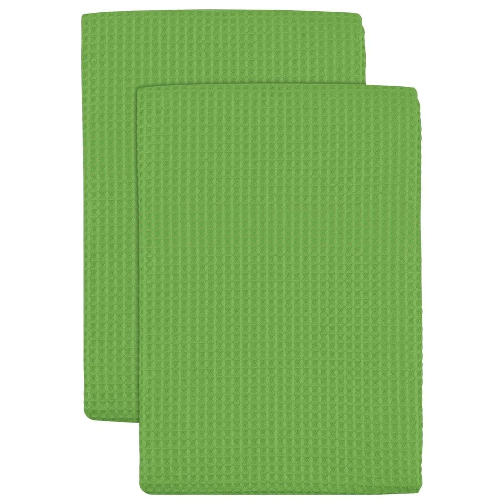Mukitchen Microfiber Waffle Weave Dish Tower in Cactus (Set of 2), , large