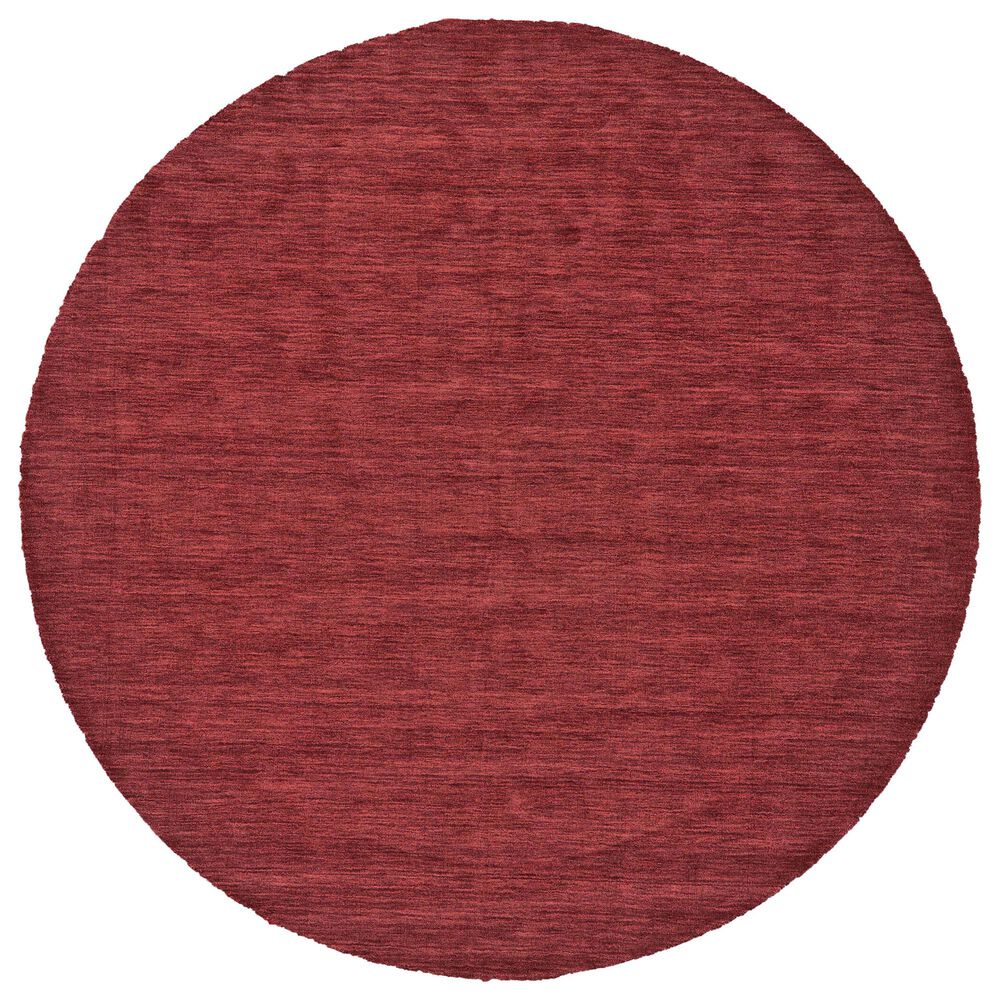 Feizy Luna 8" Round Red Area Rug, , large