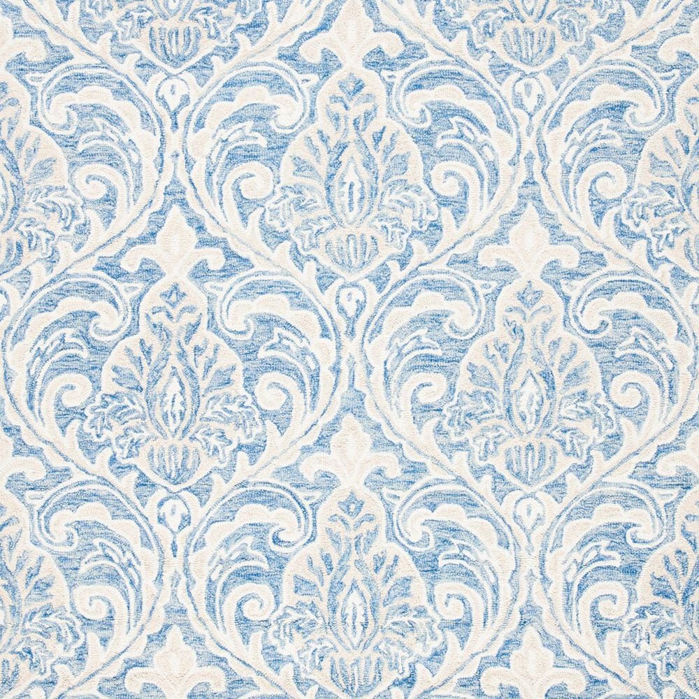 Safavieh Micro-Loop MLP532M 5&#39; Square Blue and Ivory Area Rug, , large